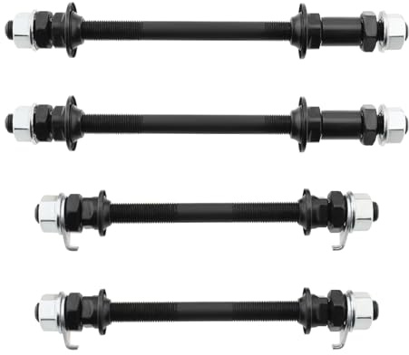 LT Easiyl 4pcs Essieux Solides de Vélo Essieu de Roue Avant Arrière de Vélo Axe de Moyeu de Roue de Vélo Outil de Accessoires pour Vélos de Route Vélos de Montagne