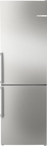 Bosch Serie 4 Kühl-Gefrier-Kombination 186 x 60 cm NoFrost KGN36VIBT | Anti-Fingerprint Edelstahlfront, VitaFresh XXL 0 °C für Fleisch und Fisch, getrennte Kältekreisläufe, helles LED-Licht