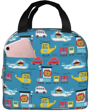 Bolsas de almuerzo aisladas para hombres y mujeres, trabajo, transporte, animales lindos, bolsa térmica suave aislada para viajes, a prueba de agua, lonchera pequeña para adultos, para hombres y