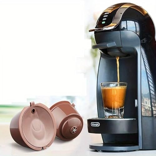CHEFZOCO Nachfüllbare Kaffeekapsel für Dolce Gusto, wiederverwendbare Kaffeekapsel, nachfüllbare Kaffeekapsel, nachfüllbarer Kaffeefilter, Kapazität 8 g gemahlener Kaffee, Kunststoff, 1 Stück