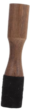UPKOCH Mazo Fácil de Usar de Madera y Piel de Oveja para Cuenco Tibetano Accesorio para Meditación, Superficie Lisa y Uso Seguro