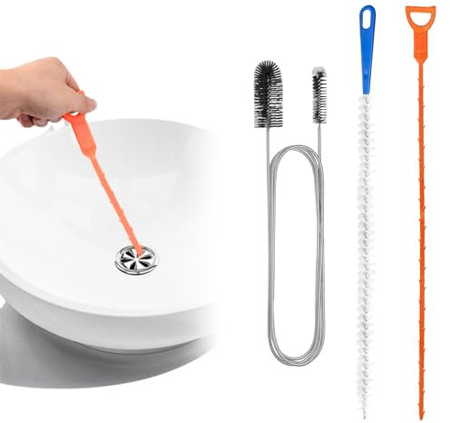 3 Pcs Drain Unblocker Tool,Sink Unblocker Tool,Reusable Drain Unblocker Tools for Bathroom Shower Kitchen Plug Hole