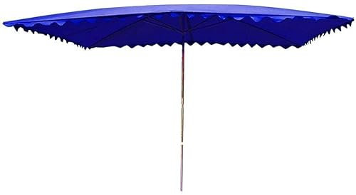 HUIBBGO Parasol de Plage rectangulaire de 2,9 m, Parasol de marché, Parasol inclinable à 8 Baleines avec mécanisme d'inclinaison, Anti-UV, pour Plage/Piscine/terrasse/abri extérieur