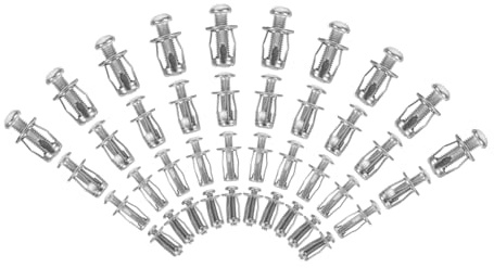 Homoyoyo 40piezas Tornillos De Expansión Metálicos Para Hormigón y Anclaje Sin Perforación Para Mejoras Del Hogar y Oficinas