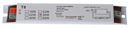 HBALDTEDC Ballast électronique à Large Tension, Ballast électronique for Lampes fluorescentes T8 220-240 V CA 36 W à Large Tension