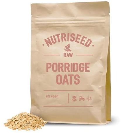 Nutriseed Porridge Oats 5kg - Whole Grain, 100% Natural, High Fibre, Vitamins, Minerals, & Antioxidants, Fuels Your Entire Day, Non-GMO & Vegan-Friendly