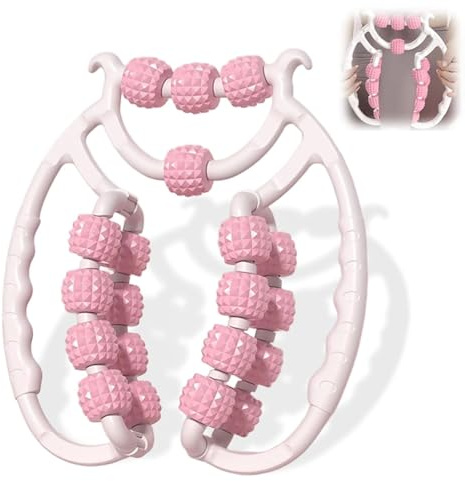 VPAFPEKG Massageroller Beine, 20 Räder Massage Roller, Arm Bein Massage Kreisförmige Beinklemmen, Cellulite Massagegerät mit Griff, Lymphdrainage Gerät, Cellulite Roller für Oberschenkel, Wade, Gesäß