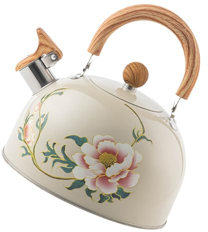 CORHAD Bouilloire de Camping 3L Sifflet Bouilloire à Induction Portable en Acier Inoxydable Poignée Ergonomique pour Randonnée et Activités Extérieures