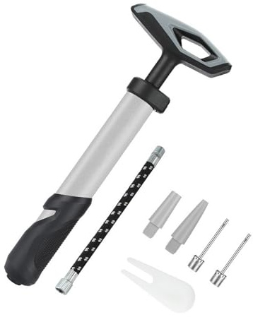Obotsnoi Pompe per palloni sportivi con ago, ugello, tubi di prolunga per pallacanestro, sistema di gonfiaggio push & pull facile da usare, pompe sportive con ago