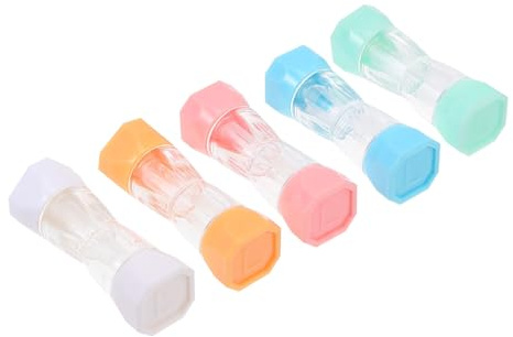 SOLUSTRE Estuche Portátil Organizador Resistente para Lentes de Contacto de Plástico 5piezas Color Aleatorio Adecuado para Viajes y Uso en Clase