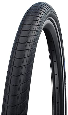 Schwalbe 318425, cubierta neumatico big apple 26x2.00 race-guard hs430 liteskin rigida negro con