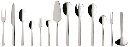 Villeroy & Boch - Louis Besteckset 68-teilig Silber, Spülmaschinenfest, Besteck Set 12 Personen, Besteckset Platin, Besteck, Edelstahl