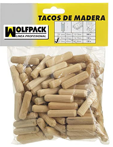 Espigas Madera 6x30 mm. (Bolsa de 50 Piezas)