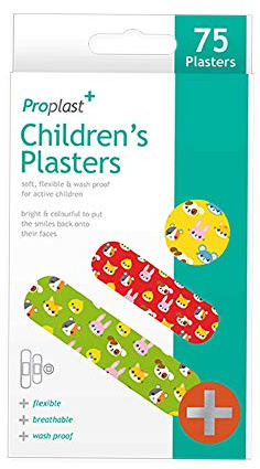 Childrens Plasters - 75 Pack Assorted Size Animal Prints