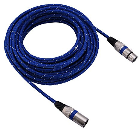 Zerone XLR Cables Male to Female Micro Cable Lead Mini XLR 3Pin Audio Cable Balanced XLR/Mic Patch Cable For Amplifiers Microphones Mixer (10m)