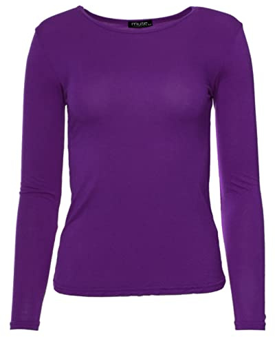 Basic rund hals långärmad tröja skinny fit