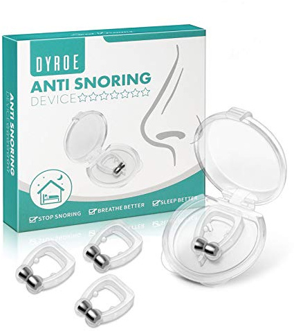 Dyroe Schnarchstopper Premium Nasenclip Nasenspreizern [4er Set] - Verbessertes Konzept 2020 Neuartige magnetischen Nasenklammer Silikon für möglich bessere Atmung BPA-frei und FDA-Zertifizierung