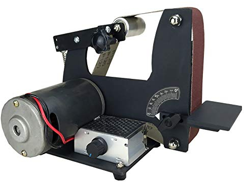 Toplionace 220V Máquina Abrasiva Eléctrica de la Correa DIY Lijadora de Banda Afiladora de Cuchillas Máquina Pulidora de Metal 350W 0-7000RPM 610x50MM