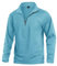 KEFITEVD Fleece Pullover Herren Sport Outdoor Atmungsaktiv Fleeceshirt Langarm Half Zip Pullover Warm Herbst Winter Oberteil Männer Angelbekleidung Seeblau XL
