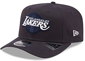 New Era Los Angeles Lakers NBA League Essential Navy 9Fifty Stretch-Snap Cap - S-M (6 3/8-7 1/4)