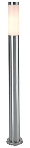 Planetitaly NOVA Lampe LED E27 en acier détecteur de mouvement poteau extérieur lumière jardin allée cour 230 V 110 cm (sans capteur)