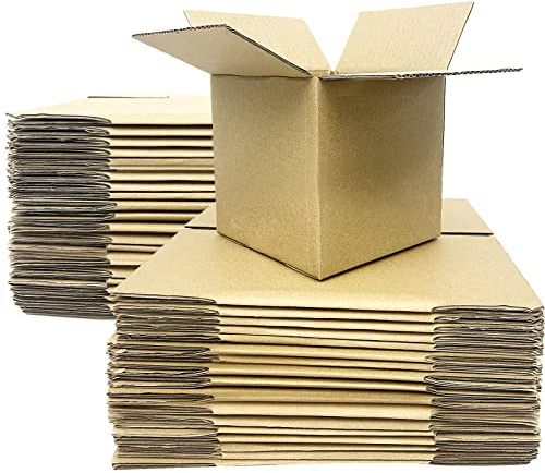 ZOENHOU 25-pack 15 x 152 x 152 cm kartonglådor, fraktlådor för posta flytthus små företag, 152 x 152 x 152 mm