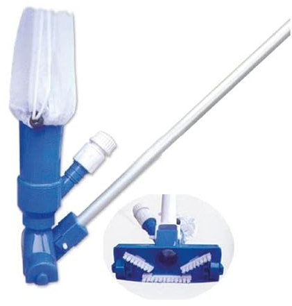 YMBERSA Kit Limpiafondos barredora Venturi para minipiscinas con Bolsa recogetodo. Incluye pértiga pértiga Desmontable 1.20 MT