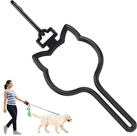 Kasmole Porte-Sacs à Caca pour laisses - Porte-Sac Poubelle pour Laisse - Sac CaChien léger Support Main Libre Sac CaChien pour Marcher en Cours d'exécution