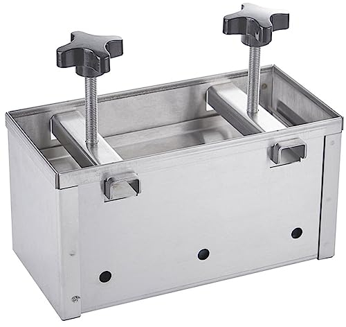QUTBAG Stainless Steel Meat Press Mould, Ham Press Mould with Twin-Screw Pressurization Device, Hamburger Patty Maker for Stuffed, Burgers, Slider, Barbecue, Griling, Beef 1KG