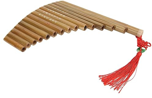 Panflöte, Umweltfreundliche Traditionelle Chinesische Panflöte aus Natürlichem Bambus mit Reinigungswerkzeugen für Anfänger Zum Üben (Linke Hand