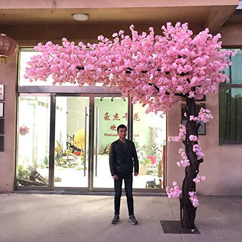SCHAAN Künstlicher Kirschblütenbaum, japanischer künstlicher Kirschblüten-Kunstbaum, Kirschblütenbaum, Kirschblüten-Dekor für Hochzeitsaktivitäten, rosa, 2 x 1,5 m Decoration