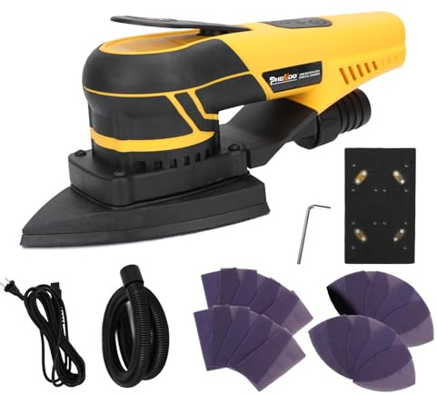 PHENDO 350W 3A Electric Delta Random Orbital Sander Mouse Sander with Pluggable Wire, Sanders for Woodworking, Primary Wood and Panel Processing,3MM