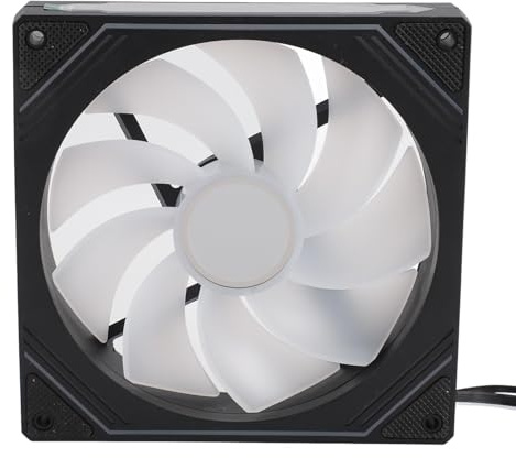 140mm ARGB PWM Chassis Fan, Customizable LEDs Quiet Cooling Fan for CPU PC Computer Case, ARGB Case Cooler Fan Up to 1850RPM, 4Pin Silent Computer CPU Cooler Fans (Reverse Black)