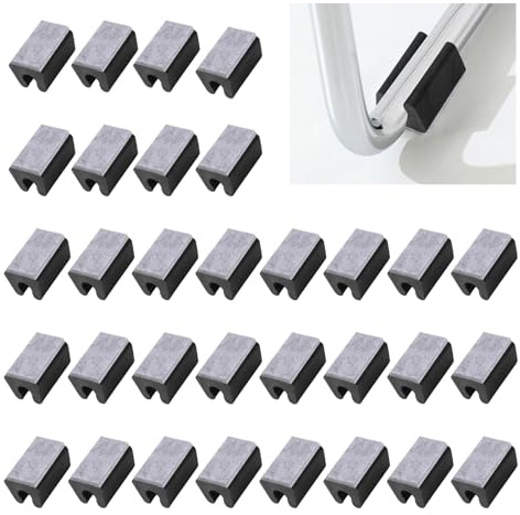 UFURMATE Cuscinetti per Sedie 30 Pezzi Protezioni per Pavimenti delle Gambe della Sedia in Plastica con Cuscinetti in Feltro 8mm a Forma di U Protezioni per Tubi delle Gambe della Sedia Antiscivolo