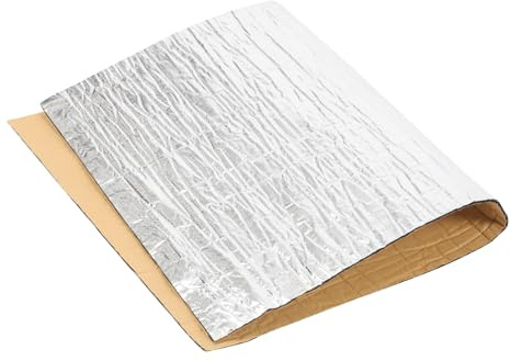Beatifufu Car Sound Deadening Mat 5mm Aluminum Foil, Hood Insulation Pad 50x100cm, Automotive Soundproofing and Heat Insulation for Engine Noise Reduction