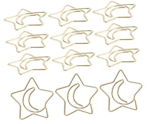 HOODANCOS 60stücke Büroklammern Aus Kleine Papier Clips Dekorative Stern-clips Für Akten Und Dokumente Bürozubehör Für Zuhause Und Büro
