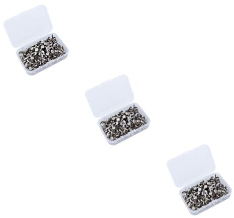 TEHAUX 600stücke Papierklammern Aus Metall Elektropolierte Brads Silber Für Bastelarbeiten Scrapbooking Und Foto-displays Praktischer Aufbewahrungsbox