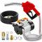 550W 220V Electric Diesel Transfer Pump, 20L-60L/min Fuel Transfer Pumps with Auto Shut-off Nozzle Hoses, Self Priming Fuel Transfer Extractor Pump Kit With Copper Motor and Low Noise
