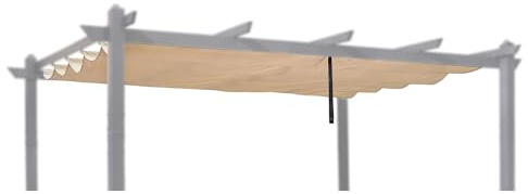 PURPLE LEAF Pergola Ersatzdach für 3 x 4 m Pavillon, Wasserabweisend, Beige | 180g/m² Garngefärbter Stoff, Wasserabweisend, UV-Schutz Farbecht Polyester, Einfache Montage, Gartenpavillon Ersatzbezug