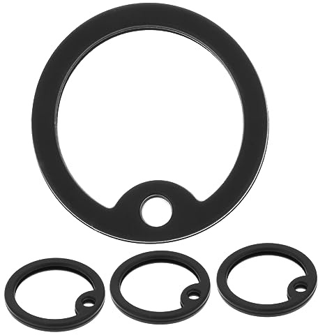 GRIRIW 4 Stück Schwarze Silikon Hundemarke Schutzhülle mit Geräuschreduzierung und Kantenschutz für Haustiermarken Rund und Langlebig