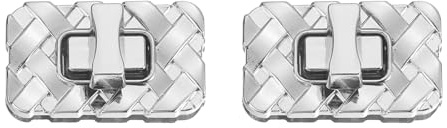 QUARKZMAN 2Pcs Cierre Giratorio, 1.38 x 0.79 Cierres Y Sujetadores Para Bolso, Clip De Cierre Rectangular De Aleación De Aluminio Para Accesorios De Manualidades De Bolso, Plata | Cierres de cierre rápido para monedero, cierre de bolsillo, accesorios de hardware para manualidades, bolso de mano