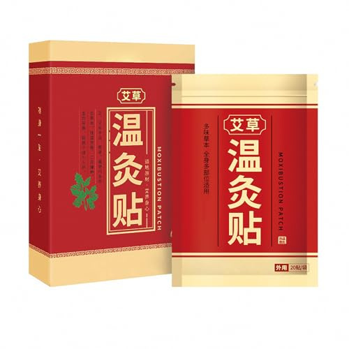 glotao Moxibustion Patches (40 Count) - Natural Mugwort Heat Patches for Knee Neck Shoulder Back Waist - Self-Heating Herbal Warm Pads - Soothing Heat for Daily Wellness