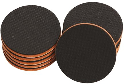 Set di 10 Cuscinetti Antiscivolo per Mobili, 50 mm - Piedini in Gomma e Feltro di Alta Qualità, Protezione Perfetta per Pavimenti, Ideali per Stabilizzare Divani, Sedie e Tavoli