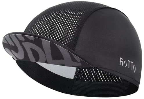 ROTTO Gorra de Ciclismo para Verano Gorra Bajo Casco Ligera y Refrescante con Visera Borde Transpirable Absorción del Sudor
