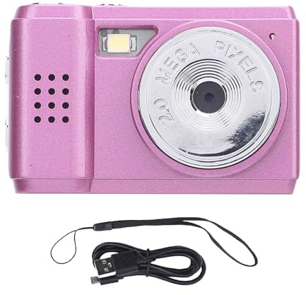 VELATEMOR Fotocamera Digitale, Retro 1080P 2MP HD Tipo C Fotocamera da Viaggio Ricaricabile, Portatile Retrò Lenti Twin Reflex Style Digitale con Schermo a Colori per Campus