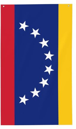 Bandera de Venezuela. Bandera decorativa para exteriores de 3 x 5 pies, pancarta vertical de poliéster