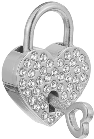 TOYANDONA Lucchetto a Forma di Cuore per Borsa Lucchetto dei Desideri di Coppia in Metallo Resistente per Valigia Cassetti e Armadi Accessorio Decorativo Ecocompatibile