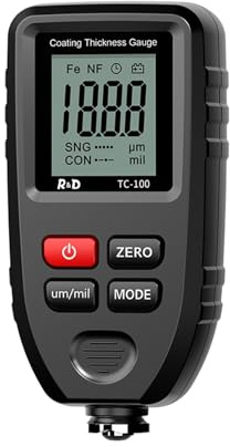 Spessimetro, Misuratore Di Spessore Della Vernice, Rivestimento 0,1 Micron/0-1300 Tester Per Pellicole Per Auto Strumento Misurazione FE/NFE per Laboratorio automobilistico
