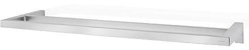 blomus -MENOTO- Doppel-Handtuchstange aus mattiertem Edelstahl, wandmontiert mit 2 Handtuchstangen, exklusive Optik, modernes Badaccessoire Handtücher (H / B / T: 15 x 64 x 50 cm, Edelstahl, 68680)