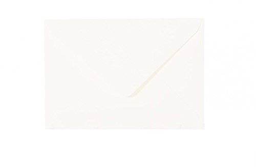Paper24 100 Briefumschläge 140 x 190 mm mit Dreieckslasche, 120g, Farbe: 50 Elfenbein